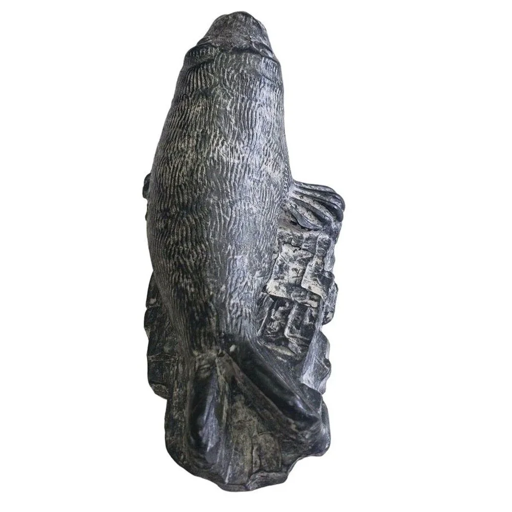 Wolf Original Canadian Soapstone Sea Lion Seal Carving Handmade Art Vintage